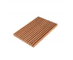 Tabla de Bambú para cortar el pan con crestas.