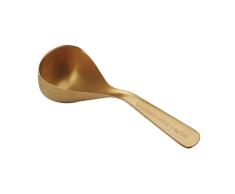 Liudan Cuchara Salsera Cazo para Sopa Oro de la Vendimia pequeña Cuchara de té del café Cuchara dosificadora 18/10 Acero Inoxidable Cuchara de Servir Sopa Cucharón 5.3 Cuchara para Espaguetis