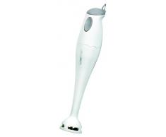 Clatronic SM 3081 Batidora de varilla, 180 W, taza mezcladora graduada de 0.5 litros, 0 Decibelios, Acero inoxidable, Blanco