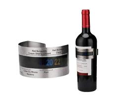 Vino Termómetro Pulsera De Acero Inoxidable Vino Tinto Botella De Vino Temperatura del Sensor Termómetro Herramientas De Medición