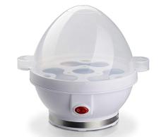 MovilCom® - Cocedor de Huevos eléctrico | Hervidor cuece Huevos eléctrico con Capacidad para 1-7 Huevos | Moderno | 350W | sin BPA | Blanco