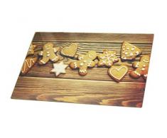 Tabla de cortar multifuncional 20 x 30 cm de vidrio templado - de jengibre - Bandeja para servir - tabla de postre - Tabla de cortar queso - olla con tapa para suelo - tabla de cortar resistente al calor - Tabla de cortar de vidrio templado