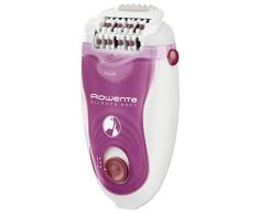 Rowenta Silence Soft EP5660 - Depiladora 2 velocidades, sistema antidolor de 24 pinzas, luz frontal Led, cabezal exfoliante, de afeitado, para axilas y para recorte para la zona del bikini