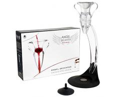 Todeco - Decantador de Vino Aireador, Decantador de Vino Tinto - Caja: Caja de Regalo - Material: Silicona - con anses, con Soporte