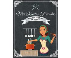 Mis Recetas Favoritas : Libro De Recetas: Libro De Recetas en blanco para crear tus propios platos - Libro de recetas mis platos cuadernos receta por 100 tarjetas de recetas