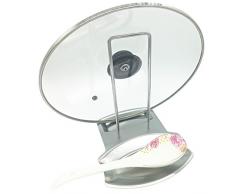BeatlGem 1 unids Acero Inoxidable Pan Pot Cubierta Tapa Soporte de Cuchara Resto Estufa Organizador de Almacenamiento de Sopa Cuchara Reposa Herramienta de Cocina