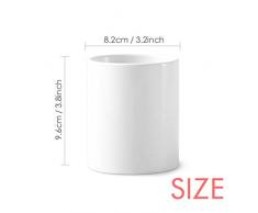 DIYthinker Titular de cerámica china antigua golondrinas Illustrator taza del cepillo de dientes de la pluma blanca Copa 350ml regalo 9,6 cm de alto x diámetro 8.2cm