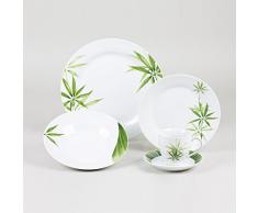 30 piezas. Vajilla de porcelana Bambou