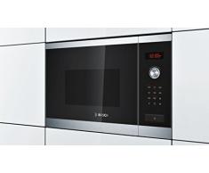 Bosch HMT84G654 - Microondas con grill para montaje empotrado, 900 W, color negro y acero inoxidable