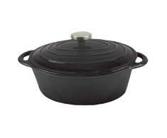 García de Pou 198.79 Cocotte Oval, 30 cm, Set de 2, Negro