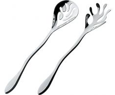 Alessi Mediterraneo - Cubiertos para servir ensalada, acero inoxidable, color plateado