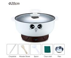 Mingfuxin Sartén Eléctrica Antiadherente Sartenes Redondas De Olla Eléctrica De Acero Inoxidable (No Rejilla de vapor, 2.3L(diameter 20CM))