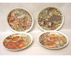 PLATO REDONDO CENTRO DECORADO ANIMAL CONEJO ERIZO ARDILLA ZORRO VARIADO (EL PRECIO ES PARA 1 UNIDAD. ENVIENOS UN MENSAJE ESPECIFICANDO CUAL PREFIERE, E INTENTAREMOS SELECCIONARLO SI NOS ES POSIBLE)