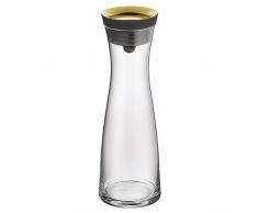WMF Basic - Botella de agua de cristal, sistema Close Up, Sin accesorios, Dorado, 1,0 litros