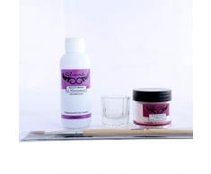 Crisnails Kit Polvo Acrilico Pincel MONOMERO Y VASO