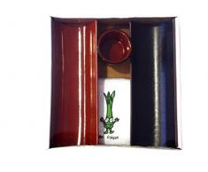 HostelNovo - Pack calçots: (2) Tejas + (1) Salsera + (2) Baberos + (2) toallitas con Olor a limón + (2) servilletas + (2) toallitas quitamanchas - Fiesta gastronómica típica Catalana