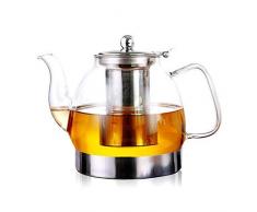 Alixin CT008 - Tetera redonda de acero inoxidable resistente al calor para inducción, para té y café (1200 ml)