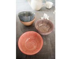 Cuencos de desayuno, diseño trenzado, 4 unidades