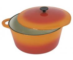 Crealys 501604 - Cocotte redonda de hierro fundido, diámetro de 26 cm, 5 l