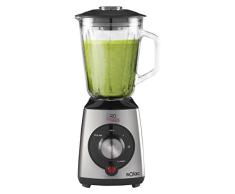Solac BV5713 Batidora de vaso, 1000 W, 1.5 litros, 0 Decibelios, 2 Velocidades, Multicolor (Negro, Acero inoxidable)
