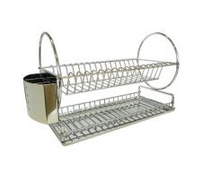 Zeller 27266 - Escurridor de Platos (42.5 x 23 x 30 cm), en Acero Inoxidable