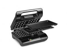 3 in1 Contacto Grill sandwich Maker Gofrera antiadherente placas Sustitución de bar 700 W (Gofrera, barbacoa eléctrica, Kontrol Bombilla, mesa de parrilla, sandwichl – Tostadora, Panini de Maker)