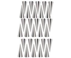 LaceDaisy 30pzs DIY Tubos de Croissants al Horno en Espiral de Acero Inoxidable Rollo de Pastel de Cuerno Molde de Torta Utensilios para Hornear Moldes Cónicos de Cono Croissant de Pastelería Danesa#2