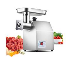 Picadora De Carne EléCtrica, Rebanadoras De Carne De Acero Inoxidable Para Uso DoméStico, Rebanadora De Carne EléCtrica con Interruptor De Un Con Pies Antideslizantes Carne Y Verduras