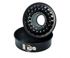 Kaiser Classic Molde Redondo Desmontable con Dos Bases, Antiadherente recubierta, Negro, 26 cm