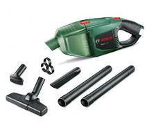Bosch 06033D0000 - Aspirador manual a batería EasyVac 12 (sin batería, sin cargador, 12 V, Power for all, caja de cartón, 2,5 Ah, 3 boquillas, 2 prolongaciones de tubo, equipo filtrante, capacidad de colector de polvo 380 ml)