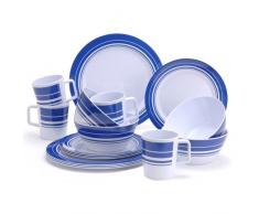 Redcliffs 16 piezas Picnic Camping Caravan de melamina vajilla de comedor al aire libre