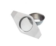 Kitchen Craft LeXpress - Colador de té con Soporte, en Acero Inoxidable