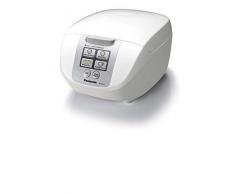 Panasonic SR-DF101 - Arrocera / Vaporera eléctrica de 1 l controlada por microordenador (750W, Fuzzy Logic, 6 programas de cocción preajustados, mantener caliente, compacto) color blanco