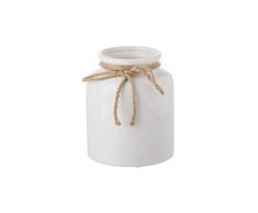 D,casa - Jarrón de cerámica Blanco de diseño rústico para decoración