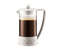 Bodum French Press System Brazil 8 Cups 1 L Cafetera Ã©mbolo, Vidrio, plÃ¡stico, Blanco Crema, Centimeters