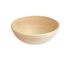 Waroomss Cesta De Prueba Cesta para Panificación Cesta De Prueba Redonda Canasta De Fermentación De Pan De Ratán Natural Puro Adecuado para Profesionales O Panaderos Caseros