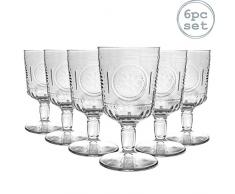 Bormioli Rocco Romantic - Juego de Copas para Vino - Diseño Italiano Tradicional - 320 ml - Pack de 6