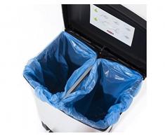 Curver 184274 - Cubo 2 en 1 con Pedal 25 L, Metal, 32.2x41x27.1 cm