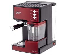 Oster Prima Cafetera automática para Cappuccino, Latte y Espresso con Tratamiento, 1.5 l Agua, 300 ml depósito para Leche, 1238 W, Acero Inoxidable