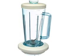 Moulinex A32804 Vaso de batidora, 1.25 litros, Plástico, Blanco/Transparente