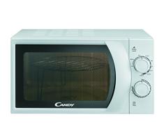 Candy CMG 2071 M Microondas con Grill, 6 Niveles, 2 mandos mecánicos, Plato Giratorio 24,5 cm, Potencia 700 W-900 W, 20 litros, blanco