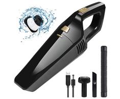 URAQT Aspiradora de Mano, Aspirador de Mano Sin Cable 4.5KPa 120W, Batería de 2200mAh Aspirador Mano Sin Cable Potente en Seco y Húmedo, Filtro Lavable, 3 Boquillas para Hogar y Coche