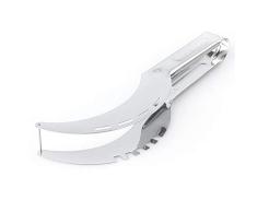 nbvmngjhjlkjlUK Cuchillo de Fruta, artefacto de sandía Cortado en Acero Inoxidable Divisor de sandía Cortador de sandía Grande Cortador de Cuchillo de Fruta Cuchillo multifunción (Plateado)