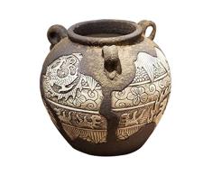 GAOYINMEI Mesa de Centro florero Jarrón Retro Ollas de Barro Arreglo Floral Maceta Zen Cerámica Gres Gres Ornamentos Antiguos Decoraciones