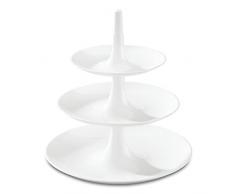 Koziol BABELL L - Frutero, 3 plantas, desmontable, 31,4 x 31,4 x 34 cm, color blanco sólido
