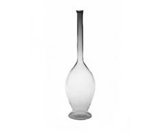 Jarra de cristal claro, Botella, decantador, garaffa de vidrio transparente y soplado a boca, con horoscopo, segno zodiaco, constelation leon de vidrio transparente en el interior para rellenar capacidad 0,5 Liter altura 30 cm