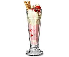 Ciudad Knickerbocker Glory Vidrios - Paquete de 4 - Vasos Ice Cream, platos de postre , copas de postre