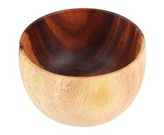 10x6cm Cuenco de madera Sopa Ensalada de frutas Recipiente de comida Hogar Cocina Vajilla Herramientas Plato artesanal hecho en casa