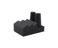 Luckies of London Food Factory Bandeja para condimentos, Negro, 8x11x7.5 cm