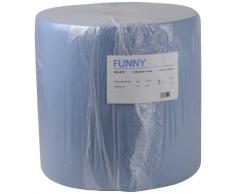 Funny AG-074 - Toallas de papel con 3 capas, 36 x 36 cm, 1000 hojas, color azul